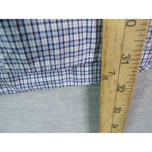 Lauren Ralph Lauren Mens Shirt Large 17 34/35 Blue‎ Check Plaid Button Up LRL - Picture 6 of 10